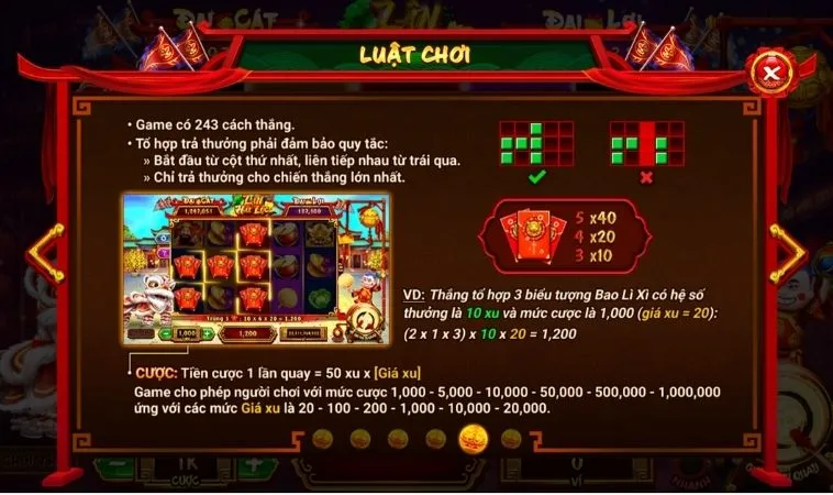 Tuyệt Chiêu Quay Nổ Hũ Lân Hái Lộc Bet999 Thắng Lớn 2 Luật chơi Nổ Hũ Lân Hái Lộc Bet999